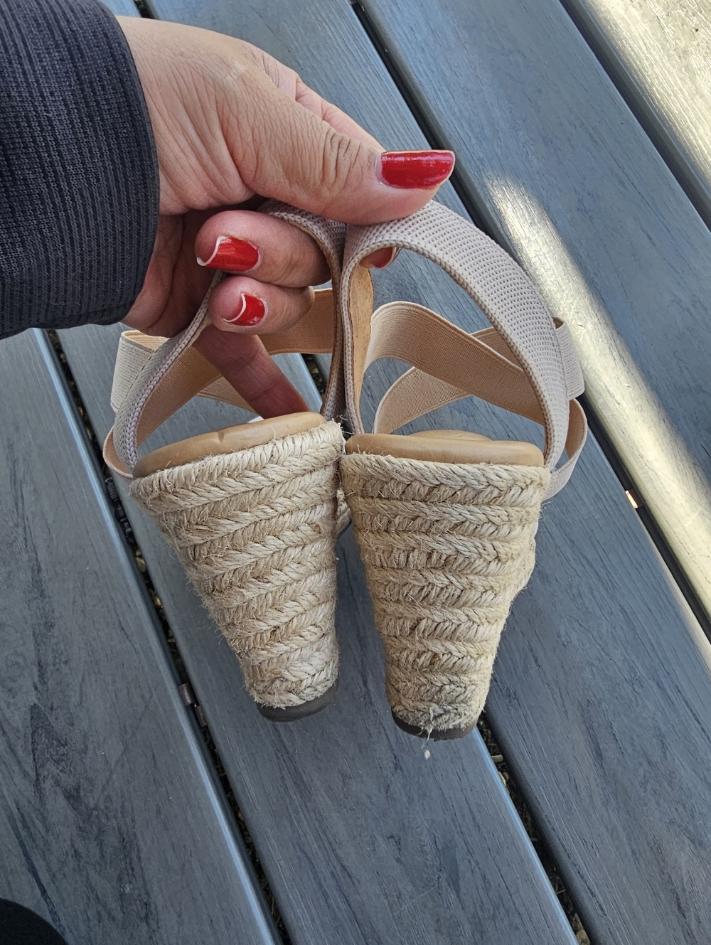 Kelly & Kate wedge sandals sz 7M - Picture 6 of 7
